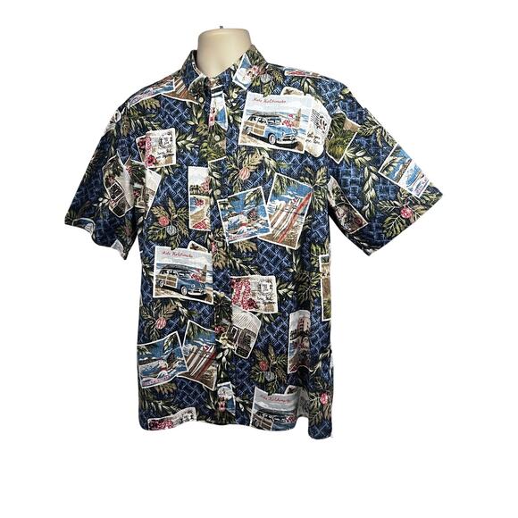 Reyn Spooner Mele Kalikimaka Vintage Santa Hawaiian Button Up Shirt XL Pocket - Picture 1 of 8